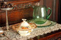 Covered dish on sideboard in breakfast room at McFaddin-Ward House. Beaumont, TX.