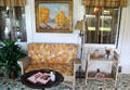 Sun porch reading area at McFaddin-Ward House. Beaumont, TX.