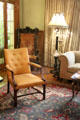 Seating corner in library at McFaddin-Ward House. Beaumont, TX.