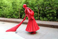 Sweepers bronze sculpture by Wang Shugang of China at Trammell Crow Center, part of Crow Collection of Asian Art. Dallas, TX