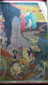 Post Civil War & cowboys section of Texas History mural in Great Hall of State at Fair Park. Dallas, TX.
