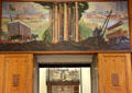 Pre-Oil Texas mural in East Texas Room in Hall of State at Fair Park. Dallas, TX.