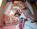 Mining mural replacing originals burned in fire of 1946 at Automobile Hall at Fair Park. Dallas, TX.