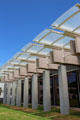 Roofline details of Piano Pavilion of Kimbell Art Museum. Fort Worth, TX.