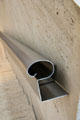 Banister railing in Kahn Building at Kimbell Art Museum. Fort Worth, TX.