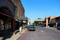 W. Exchange Ave. streetscape of Fort Worth Stock Yards. Fort Worth, TX.