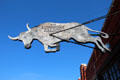 Saloon sign in Fort Worth Stock Yards historic district. Fort Worth, TX.