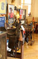Saddles & cowboy display at Stockyards Museum. Fort Worth, TX.