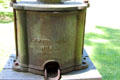 Detail of sorghum or sugar cane press made by Blymyer Iron Works, Cincinnati OH, at John Jay French Museum. Beaumont, TX.