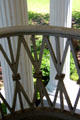 Balustrade in wheat-sheaf signature style of Texas architect Abner Cook on Neill-Cochran House. Austin, TX.