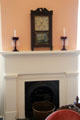 Bedroom fireplace at Neill-Cochran House Museum. Austin, TX.