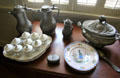 Serving vessels in kitchen at French Legation Museum. Austin, TX.