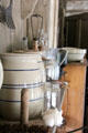Kitchen pantry in Frederick Jourdan cabin at Pioneer Farms. Austin, TX.