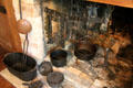 Fireplace tools at Museum of Texas Handmade Furniture. New Braunfels, TX.