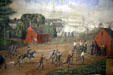Painting of evacuation of Nauvoo, IL in face of local anti-Mormon violence at Mormon Museum. Salt Lake City, UT.