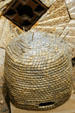 Woven grass beehive, now symbol of Utah, at Mormon Museum. Salt Lake City, UT.