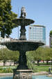 Fountain on park surrounding Salt Lake City & County Building. Salt Lake City, UT.