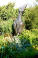 Sculpted stone bird at Red Butte Garden. Salt Lake City, UT.