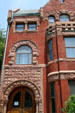Richardsonian Romanesque details of Hunter House museum. Norfolk, VA.