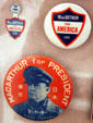 MacArthur for President buttons at Douglas MacArthur Memorial. Norfolk, VA.