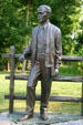 Statue of General George Catlett Marshall recipient of 1953 Nobel Peace Prize for the Marshall Plan to save Europe. Leesburg, VA.