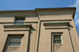 Facade details of Stewart's Egyptian Building. Richmond, VA.