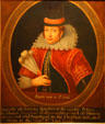 Europeanized portrait of Pocahontas after engraving by Simon van de Passe at Museum of Virginia History. Richmond, VA.
