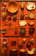 Pottery & glass chards from Virginia Archeological sites covering 1500s-1700s at Museum of Virginia History. Richmond, VA.
