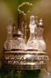 Antique silver cruet set at Museum of Virginia History. Richmond, VA.