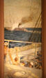 Mural of C.S.S. Virginia "Merrimac" defeating Union ships Cumberland & Congress at Museum of Virginia History. Richmond, VA.