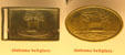 Alabama Confederate beltplates at Museum of Virginia History. Richmond, VA.