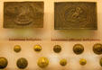 Louisiana Confederate beltplates & buttons at Museum of Virginia History. Richmond, VA.