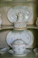 Serving pieces of Mary Willis Marshall's French porcelain at John Marshall House. Richmond, VA.