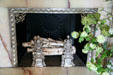 Fireplace with aluminum trim at Maymont Mansion. Richmond, VA.