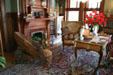 Corner room library with sun exposure at Maymont Mansion. Richmond, VA.