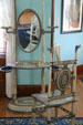 Narwhal tusk silver dressing table & chair in Nordic style by Tiffany & Co. said to have been exhibited at St. Louis Worlds Fair at Maymont Mansion. Richmond, VA.