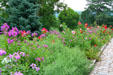 Garden path to James River at Maymont Mansion. Richmond, VA.