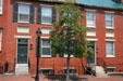 Heritage facade with shutters. Petersburg, VA.