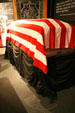 Catafalque built to carry remains of Dwight D. Eisenhower at U.S. Army Quartermaster Museum. Petersburg, VA.