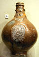 Bartmann jug from Germany found in New Towne Jamestown in Jamestown National Park Museum. Jamestown, VA.