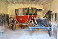 Coach like one used by George Washington made by carriage makers David & Francis Clark of Philadelphia at Mt Vernon. Washington, VA.