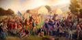 Prisoners Taken at Battle of Bennington on Aug. 16, 1777 painting by Leroy Williams, WPA artist at Bennington Museum. Bennington, VT.