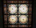 Stained glass window over staircase at Park-McCullough Historic Estate. North Bennington, VT.