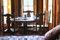Table & chairs in alcove of bedroom at Park-McCullough Historic Estate. North Bennington, VT.