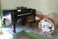 Old-Time Dance Orchestra drum & piano in Coolidge Hall at President Calvin Coolidge State Historic Park. Plymouth Notch, VT.
