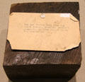 Oak from Royal Savage, Benedict Arnold's Flagship at Vermont History Center. Barre, VT.