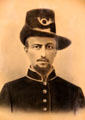 Portrait of Peter A. Begor at Vermont History Center. Barre, VT.