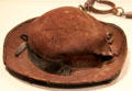 Civil War hat with bullet hole from the Battle of the Wilderness at Vermont History Center. Barre, VT.