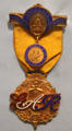 GAR badge for 32nd national encampment in Cincinnati, OH at Vermont History Center. Barre, VT.