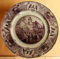 Great Fire of the City of New York on Dec. 10, 1835 commemorative plate at Shelburne Museum. Shelburne, VT.